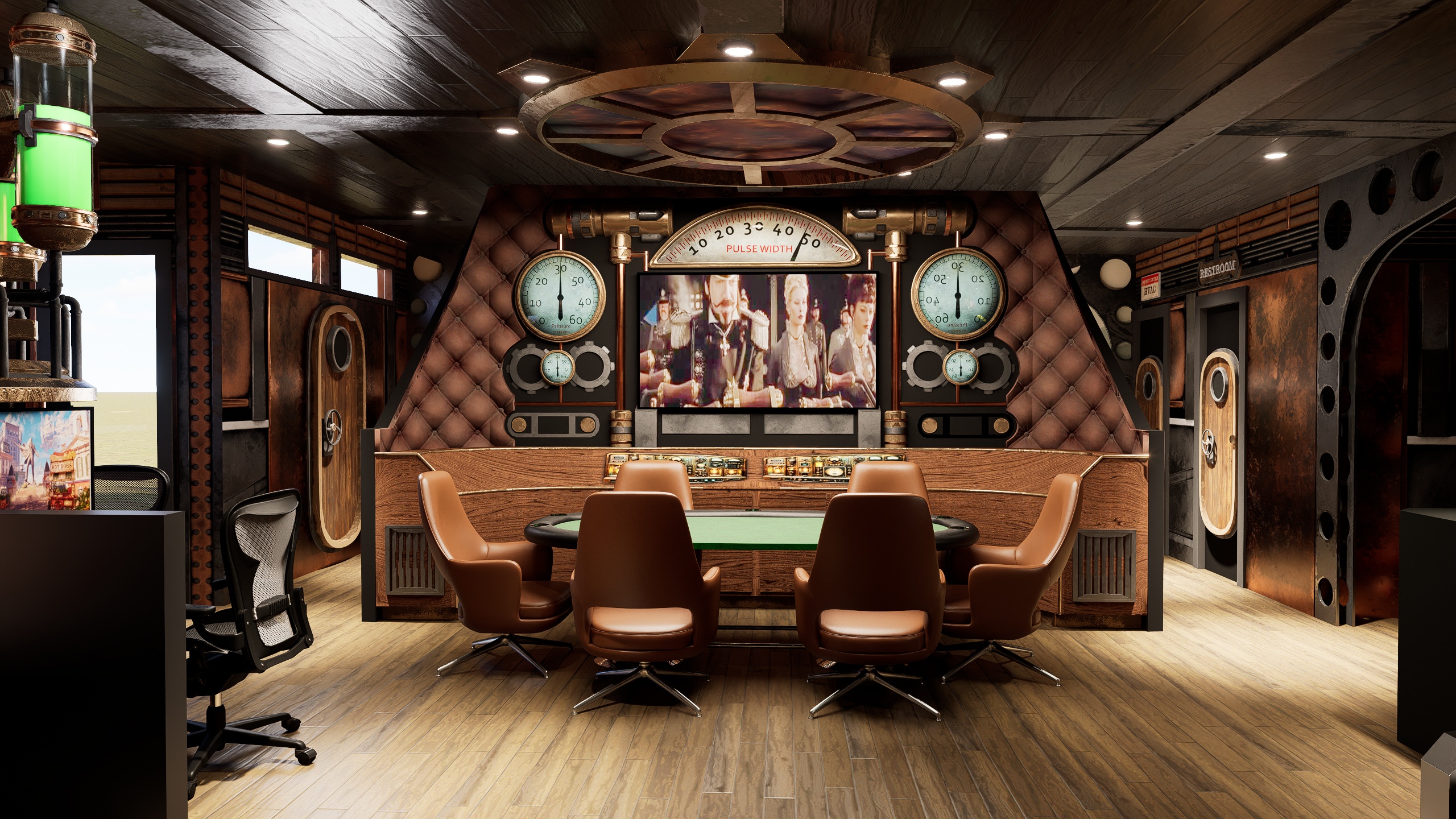 Steampunk Themed Game room