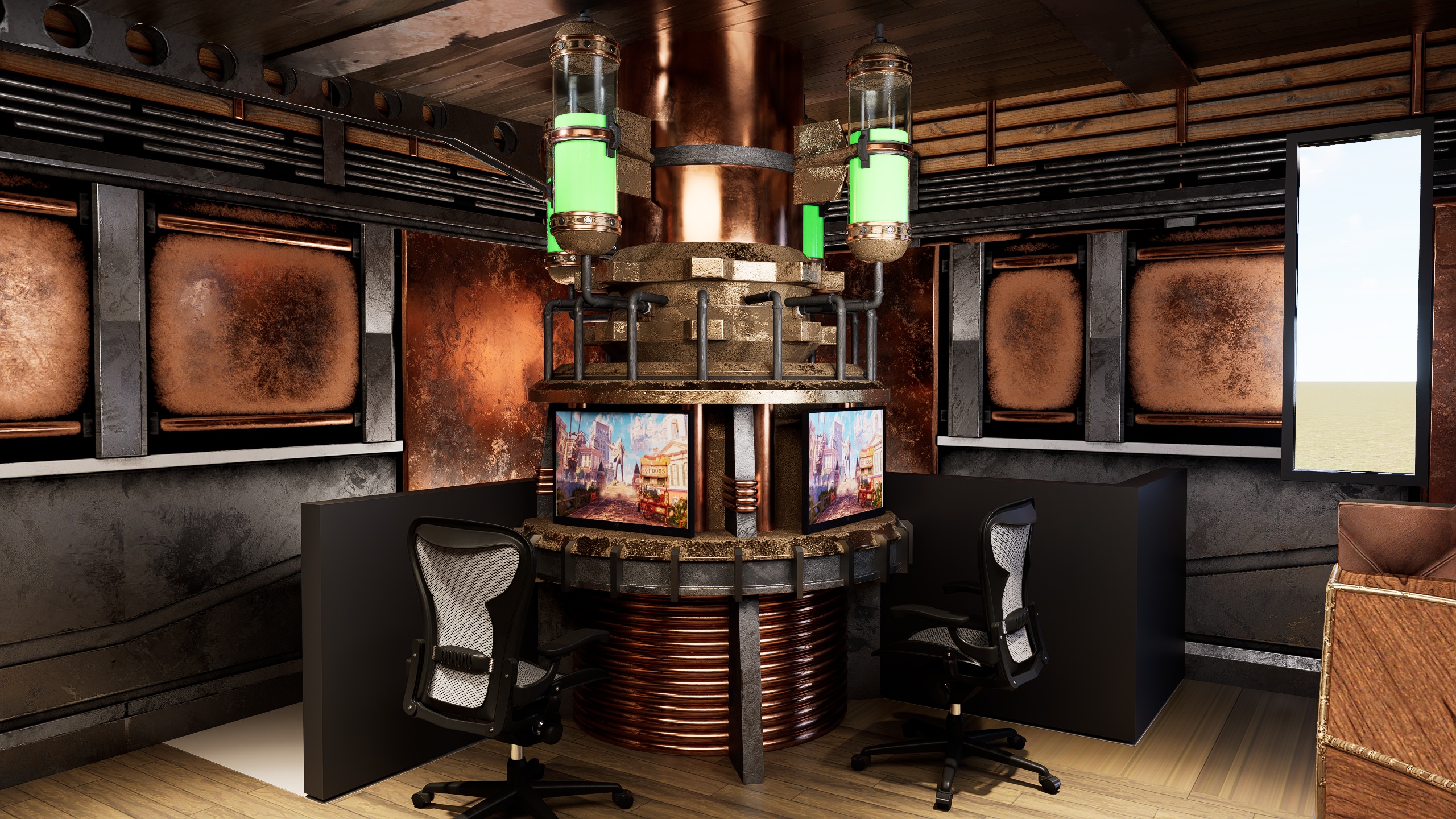 Steampunk Game Room 06