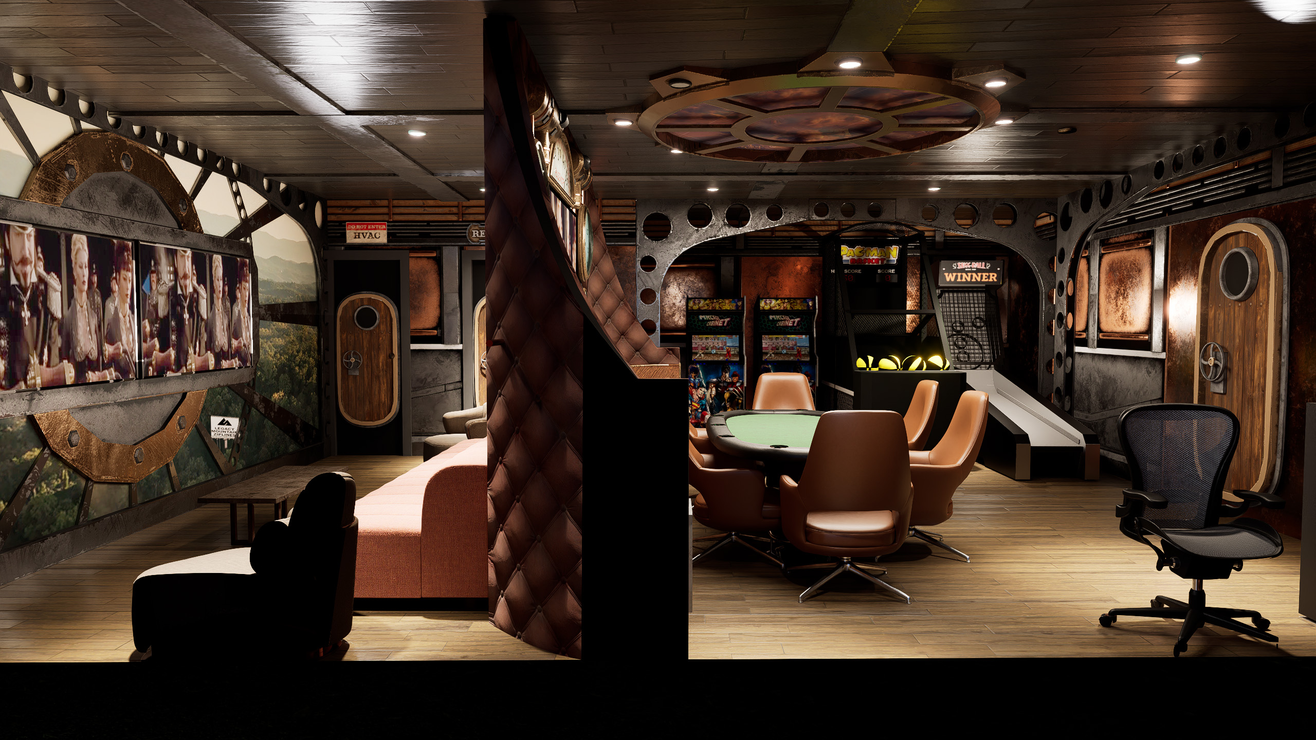 Steampunk Game Room 08